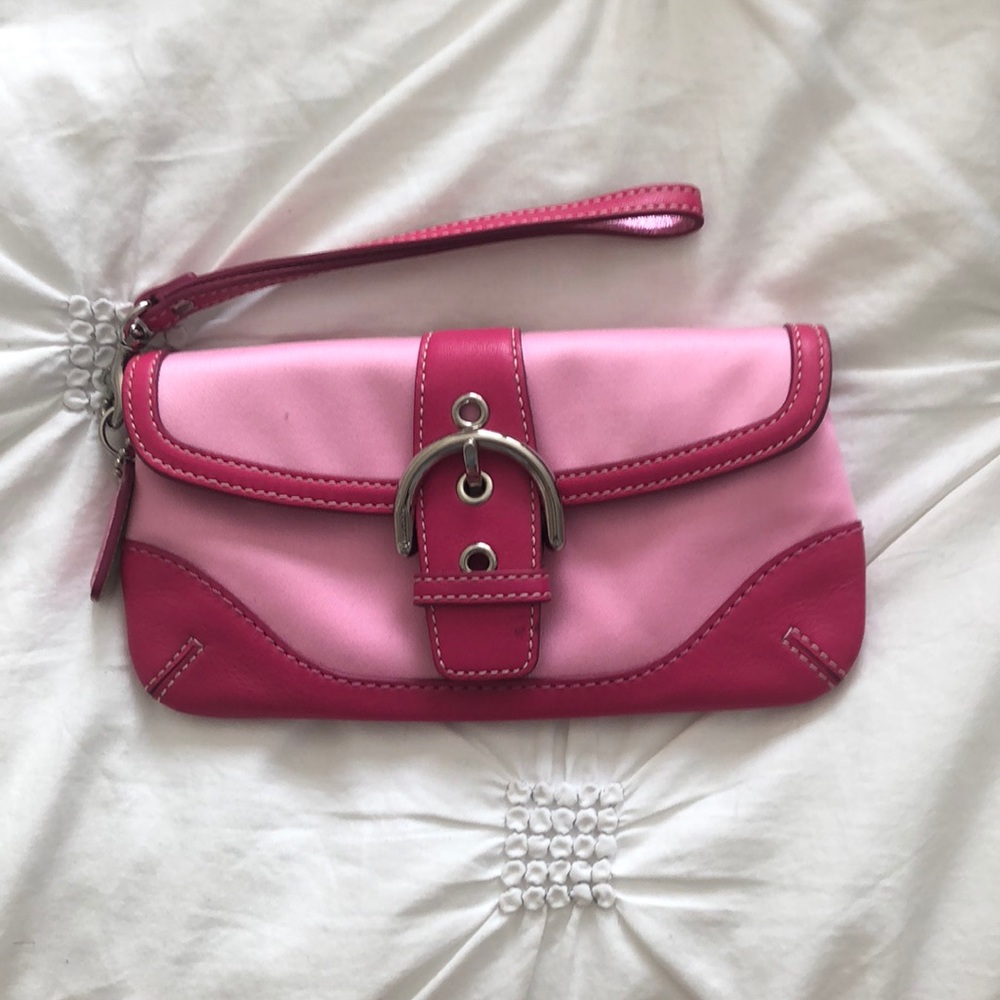 Pink Coach Wristlet